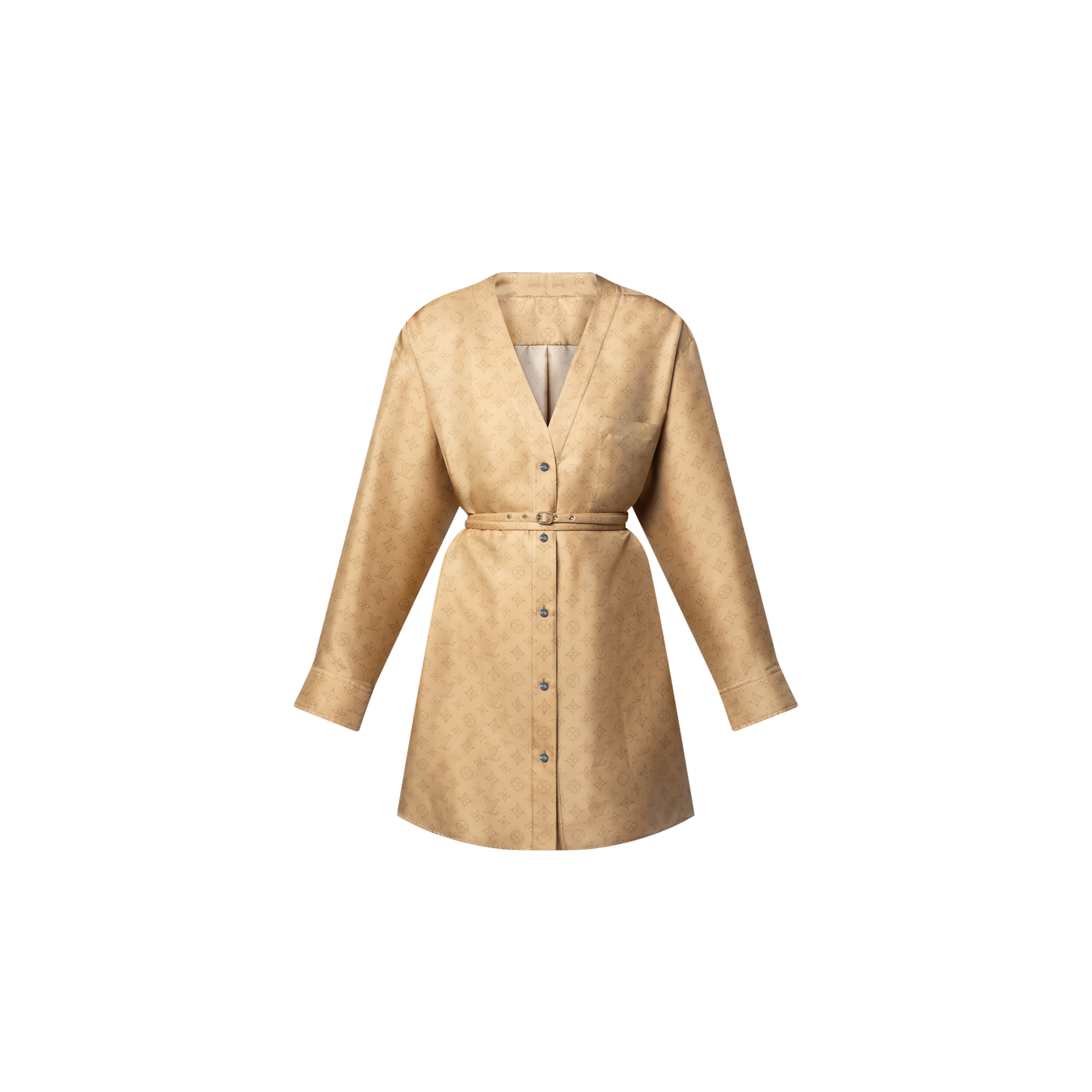 LOUIS VUITTON MAHINA BUTTON FRONT DRESS 1AHXMP